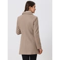 thumbnail image 4 of Abrigo Largo De Invierno Con Cuello Peter Pan Y Doble Botonadura Para Mujer Beige Obscuro S, 4 of 6