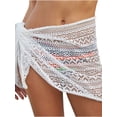 thumbnail image 3 of FUTATA Women Swimwear Chiffon Short Beach Sarong Cover Up Swimsuit Wrap Skirt Ruffle Pareo Bikini Swimwear Summer Beach Wrap, 3 of 4