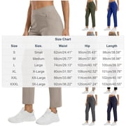 PWPSG Women's Ponte Pull-On Straight Leg Dress Pants Elastic Waistband with Side Pockets Brown XXL