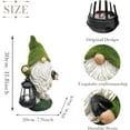 thumbnail image 5 of Teresa's Collections 11.81 inches Gnome Garden Statue, Solar Garden Gnome Statue Outdoor Decoration for Porch Patio Lawn Garden Yard Decor, Gifts for Mom, 5 of 12
