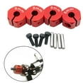thumbnail image 3 of tssuouriy Adaptateur d'Entraînement de Moyeu de Roue RC Robuste pour Voiture SCX10 CC01 1/10 RC 8mm Rouge 1Set, 3 of 6