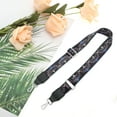 thumbnail image 4 of Unique Bargains 1 Pc Flower Pattern Bright Silver Tone Hook Handbag Strap for Dating Black Nylon PU, 4 of 5
