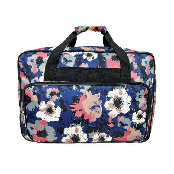 Kuntesetty Sewing Machine Carrying Case Floral Tote Storage Bag for Home Transport Gift