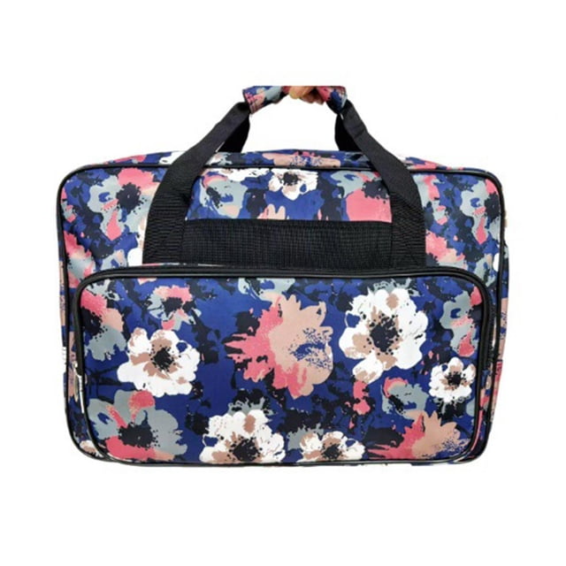 Estuche de transporte para máquina de coser, bolsa de viaje de tela Oxford resistente al desgaste con múltiples bolsillos de almacenamiento para