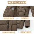thumbnail image 4 of GGleaf Men's Winter Coat Hooded Puffer Jacket Quilted Thicken Down Alternative Coat Khaki, Large, 4 of 7