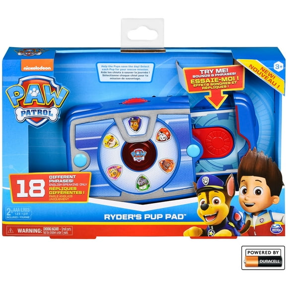 Paw Patrol, Ryder’s Interactive Pup Pad with 18 Sounds and Phrases, Toy for Kids Aged 3 and up
