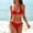 *Red, variant on Women's Halter Triangle Bikini Set,Side Tie Two-Piece Swimsuit,Beach Pool Low Waist Bathing Suit Hot Pink,Womens Plus XL