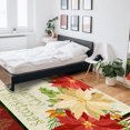 thumbnail image 6 of Area Rugs 4x6 Ft Retro Christmas Poinsettia Flower Non-Slip Washable Rug Indoor Rug Floor Mats Non Shedding Carpet for Living Room Bedroom Dining Room Home Decor, 6 of 8