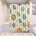 thumbnail image 2 of Ryvnso 4 Pcs Cute Spaceship Bathroom Shower Curtain Set with 12 Hooks Bath Mat Toilet Lid Cover, 2 of 8
