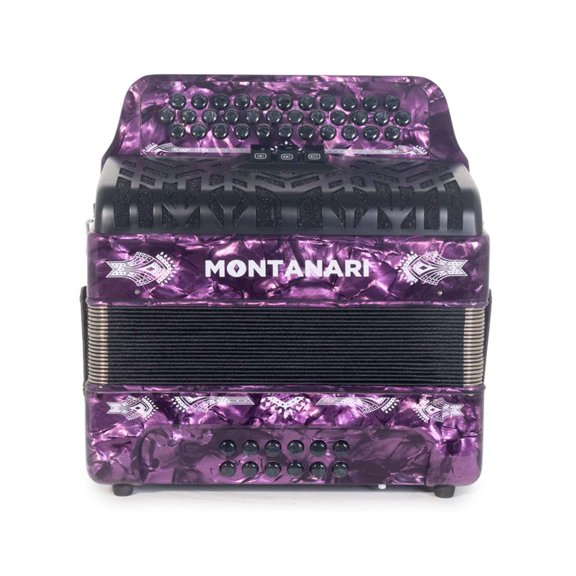 Acordeón de 34 Botones MONT 3SW CM-PRP GCF MONTANARI purpura 46x50x28
