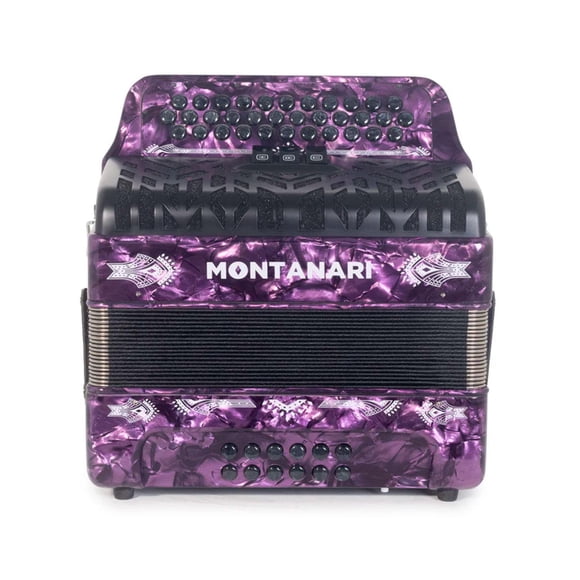 Acordeón de 34 Botones MONT 3SW CM-PRP GCF MONTANARI purpura 46x50x28