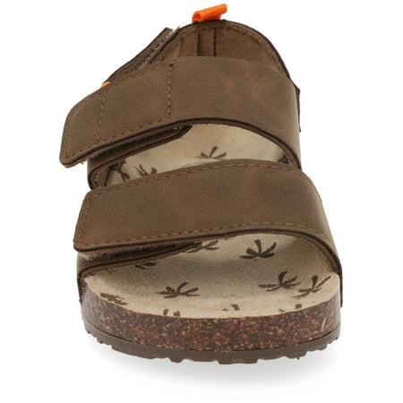 Wonder Nation Baby & Toddler Boys Two Strap Footbed Sandals