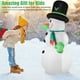 thumbnail image 2 of Muñeco de nieve inflable de Navidad de 7 pies, decoración de patio al aire libre, hombre de nieve con luces LED y sombrero negro, decoración exterior de invierno para fiestas, patio, jardín, césped, r, 2 of 5