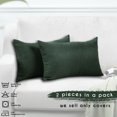 thumbnail image 4 of 3S Brother's Solid Cushion Cover Super Soft & Cozy Home Décor Throw Pillow Case for Chair Couch Bedroom & Livingroom Décor Pillowcase with Invisible Zipper Set of 2 Pieces -Duck Green 12"x20" Each, 4 of 8