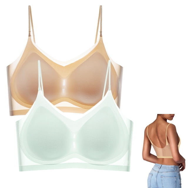 WILLBEST Brasier Deportivo Mujer Sujetador De Mujer Con Hebilla Frontal Y Borde De Encaje Sin Aro De Acero, Ajuste Sin Costuras, Para Yoga, Dormir, Talla Grande 882