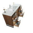 thumbnail image 3 of Fine Fixtures Opulence Collection 48 in. W x 20 in. D x 33 in. H Bathroom Vanity in Walnut Ebony with White Ceramic Sink - Chrome hardware, 3 of 7