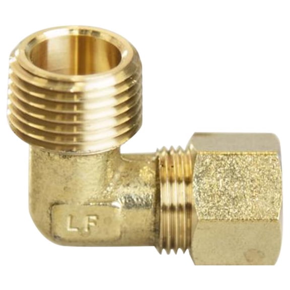 1/2 in. Compression X 1/2 in. D MPT Brass 90 Degree Elbow