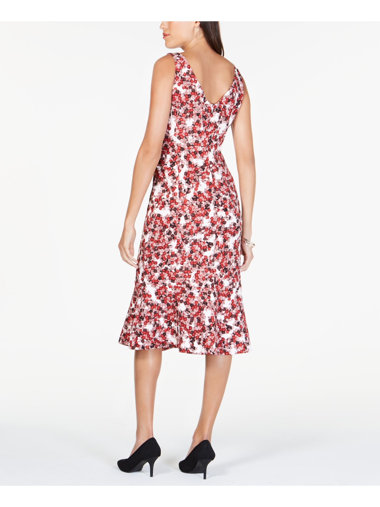 red midi mermaid dress