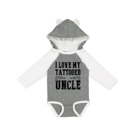 

Inktastic I Love My Tattooed Uncle Gift Baby Boy Long Sleeve Bodysuit