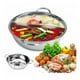 thumbnail image 4 of Inteprter Tienda de ollas calientes de acero inoxidable de 30 cm, utensilios de cocina para fondue, accesorios de cocina de sabores con orejas dobles Cocina y Comedor 30 centimetros Inteprter HA2513-01, 4 of 6