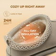 thumbnail image 4 of Dream Pairs Women's Genuine Suede Fuzzy Slippers FuzzyEasy Fluffy Cozy Memory Foam Slip-Ons, 4 of 9