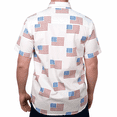 thumbnail image 2 of Blackout Button Downs Men's Short Sleeve USA Beer Pong Flag Shirt, 2 of 2