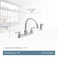thumbnail image 5 of Moen CA87888 Caldwell Two Handle Chrome Kitchen Faucet Side Sprayer Included, 5 of 5