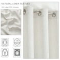 thumbnail image 6 of AZZCIA White Linen Light Filtering Grommet Curtain Panels for Bedroom, 2 Panels, 54"W x 84"L, 6 of 6