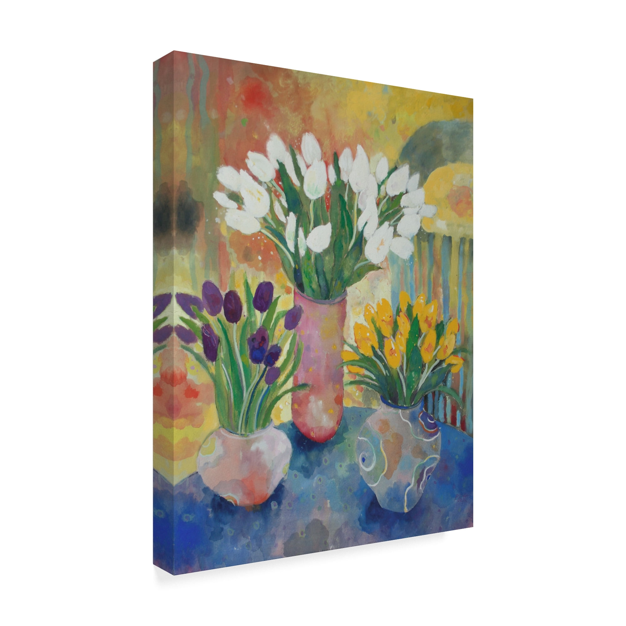 Trademark Fine Art 'Hand Painted Vases' Canvas Art by Lorraine Platt
