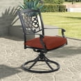 thumbnail image 6 of Patio Swivel Aluminum Chairs Set of 2, Outdoor Furniture Gentle Rocker Chair with Deep Seat Cushions for Bistro, Backyard, Garden, Dining Room, Balcony, 6 of 6