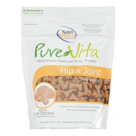 UPC: 0073893240006 | Pure Vita Hip & Joint Dry Dog Treat  6 Oz