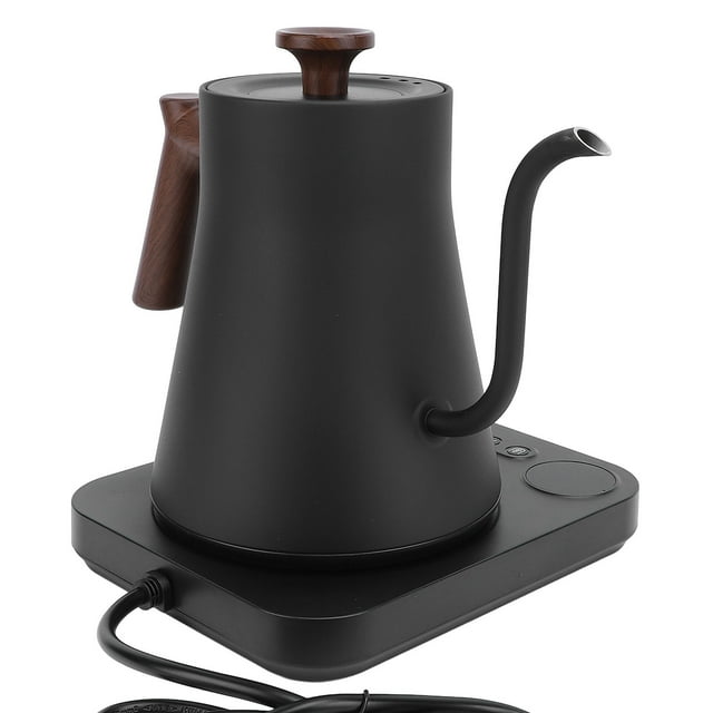 Hervidor Eléctrico Con Cuello de Cisne, Hervidor de Cuello de Cisne de 1200 W Con Control Preciso de Temperatura, Temporizador de Pantalla LCD, Acero inoxidable de 1200 W