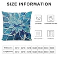 thumbnail image 6 of Acheng Navy Blue Teal Dahlia Pillow Covers Spring Summer Floral Couch Pillow Cases Modern Abstract Throw Pillows Home Decor for Living Room Bedroom Couch Bed Sofa Outdoor,Set of 2 White, 6 of 6