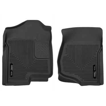 Husky Liners by RealTruck Weatherbeater Floor Mats Fits Various 2007-2014 Cadillac Escalade & ESV, GMC Yukon, Chevrolet Suburban 1500, Tahoe, Silverado/Sierra (See Description) Front Row, 2-pc Black