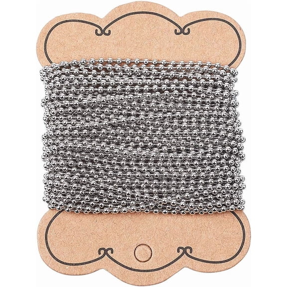 30 Feet Soldered 304 Stainless Steel Ball Chain Link Decorative Chains DIY