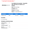thumbnail image 2 of Front Right Axle Assembly - Compatible with 1998 Volvo V70 AWD 2.4L 5-Cylinder, 2 of 2
