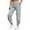 Gray, variant on Tqcoqu Women's High Waist Jogger Sweatpants,Drawstring Elastic Waist Cuffed Ankle Pants with Side Pockets,Soft Athletic Workout Running Casual Trousers for Women,Gray Women's S-XXXL
