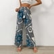 thumbnail image 3 of Mujer Boho Palazzo Pantalones Cintura elástica Pantalones largos Estampado vintage Casual Holid Abanopi Pantalones de mujer, 3 of 7