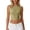 Beige, variant on Women's High Neck Sleeveless Tank Tops with Backless Cropped Cut and Fitted Silhouette Featuring Solid Color Basic Style White M