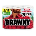 thumbnail image 1 of Toallas de papel Brawny Tear-A-Square, 3 capas, 6 rollos dobles, 1 of 9