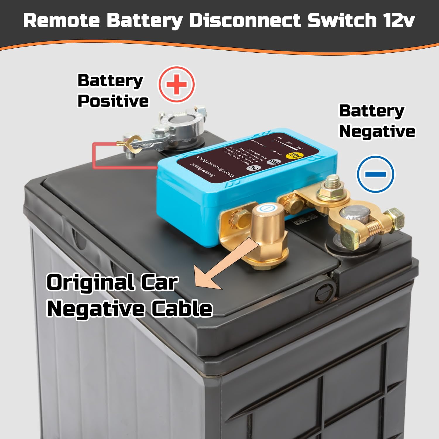 Remote Battery Disconnect Switch 12v, 240A, Upgrade Smart Voltage Kill Switch, Car Kill Switch Anti-Theft, Prevent Battery Drain
