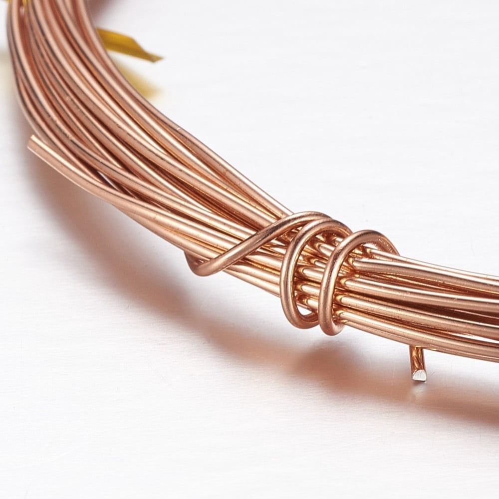 10 Roll Round Aluminum Craft Wire for DIY Arts and Craft Projects Sandy Brown 12 Gauge 2mm 5m/roll(16.4 Feet/roll) DIY