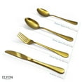 thumbnail image 2 of Elyon Tableware® 32-Piece Gold Flatware, Stainless Steel Silverware Set, Reflective Mirror Finish Cutlery Set, Reusable Dishwasher Safe, Service for 8, 2 of 7
