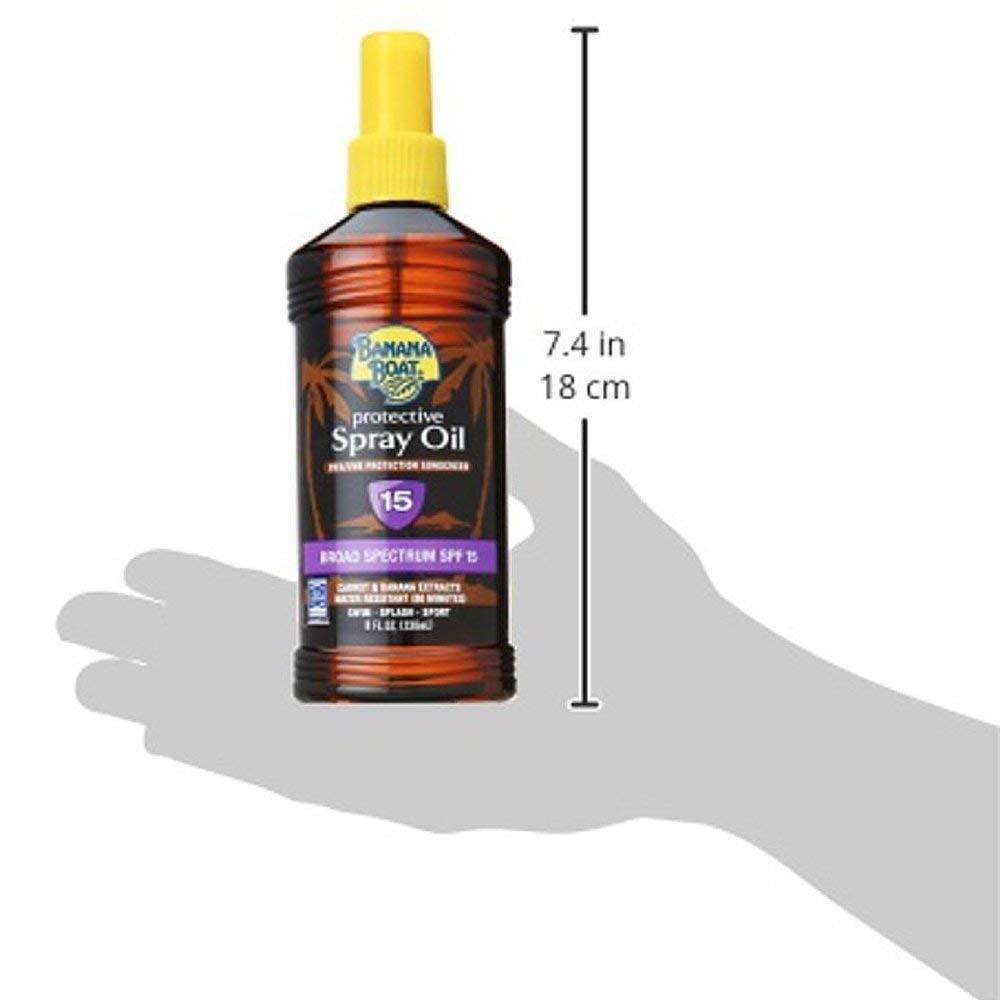 Protective Spray Oil, Sunscreen SPF 15 8 oz (Pack of 4)Q