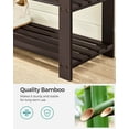 thumbnail image 5 of 2 Tier Bench Shoe Rack, Holds up to 8 Pairs, Brown, 5 of 6