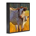 thumbnail image 2 of Stupell Industries Farmhouse Longhorn Cow Calf Grassland Farm Black Framed Giclee Art, 24 x 24, by Rita Kirkman, 2 of 7