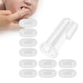 thumbnail image 3 of Baby Finger Toothbrush, Baby Finger Teeth Brushes Convenient Practical Easy Cleanable Small Compact  for Indoor for Bathroom for Home Transparent Shell,Pink Shell,Red Shell,Green, 3 of 7