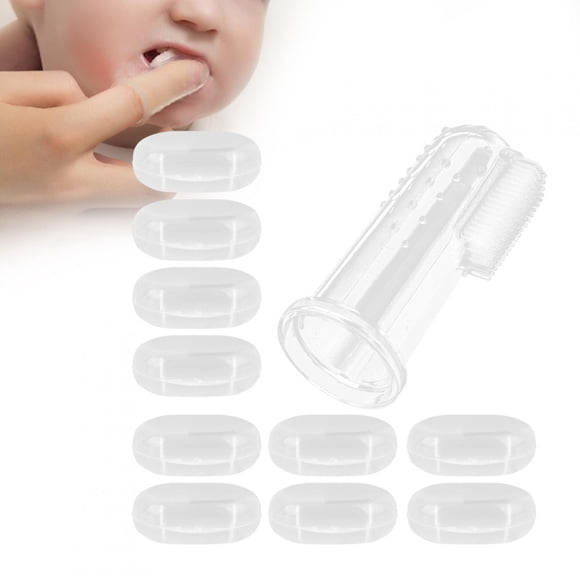 Cepillo De Dientes 10 Uds. Cepillo De Dientes Para Dedos De Bebé, Cepillos De Dientes Suaves De Silicona Para Recién Nacidos