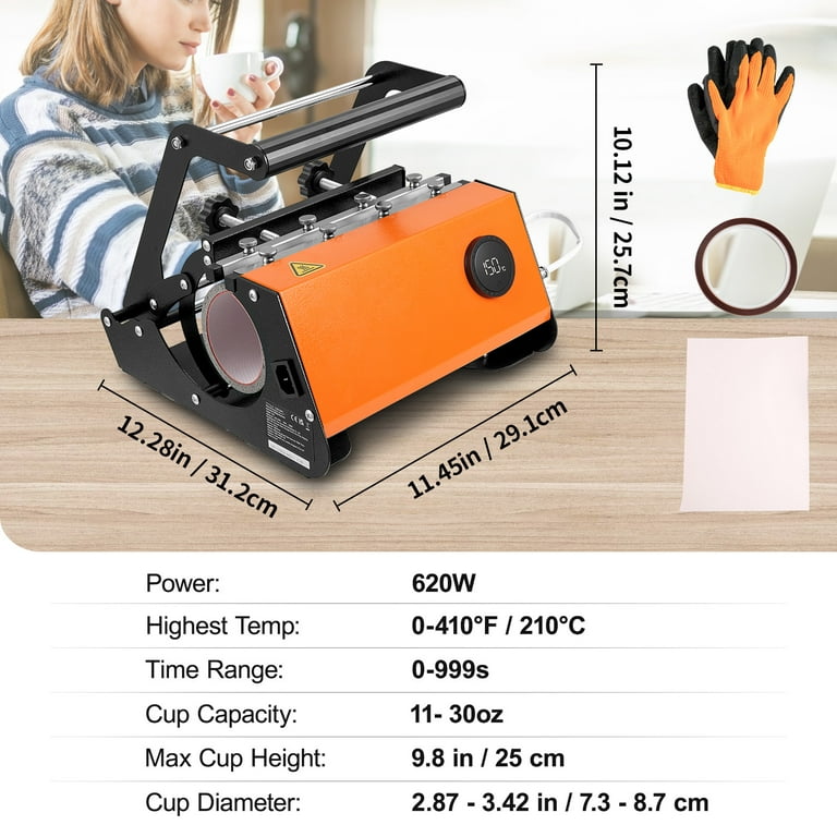 40 oz Tumbler Press V3.0 Pro Mini Max (Touch Screen, Light Blue Mug Press)
