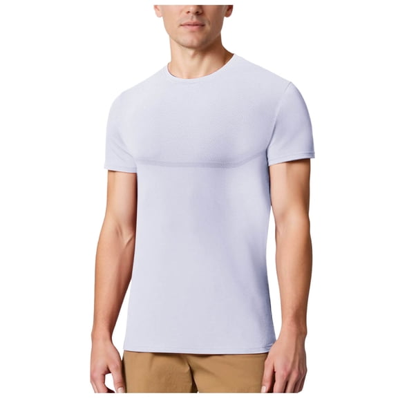 JFOPQVSM Men's Sports T Shirt Solid Color Round Neck Ice Silk Quick Drying Sports T Shirt